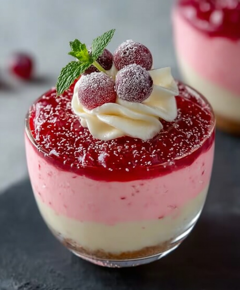 Cranberry Mousse Cups
