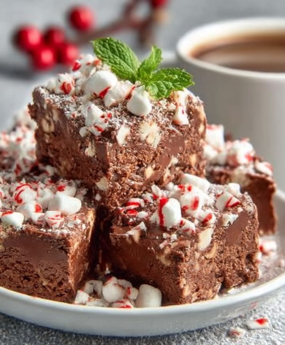 Hot Chocolate Peppermint Fudge