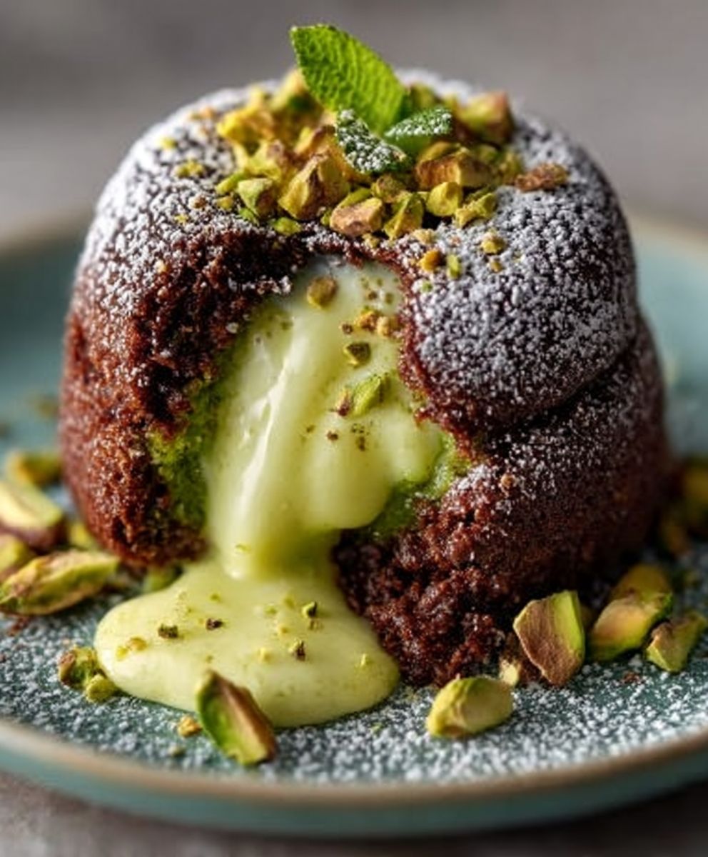 Pistachio cream cake