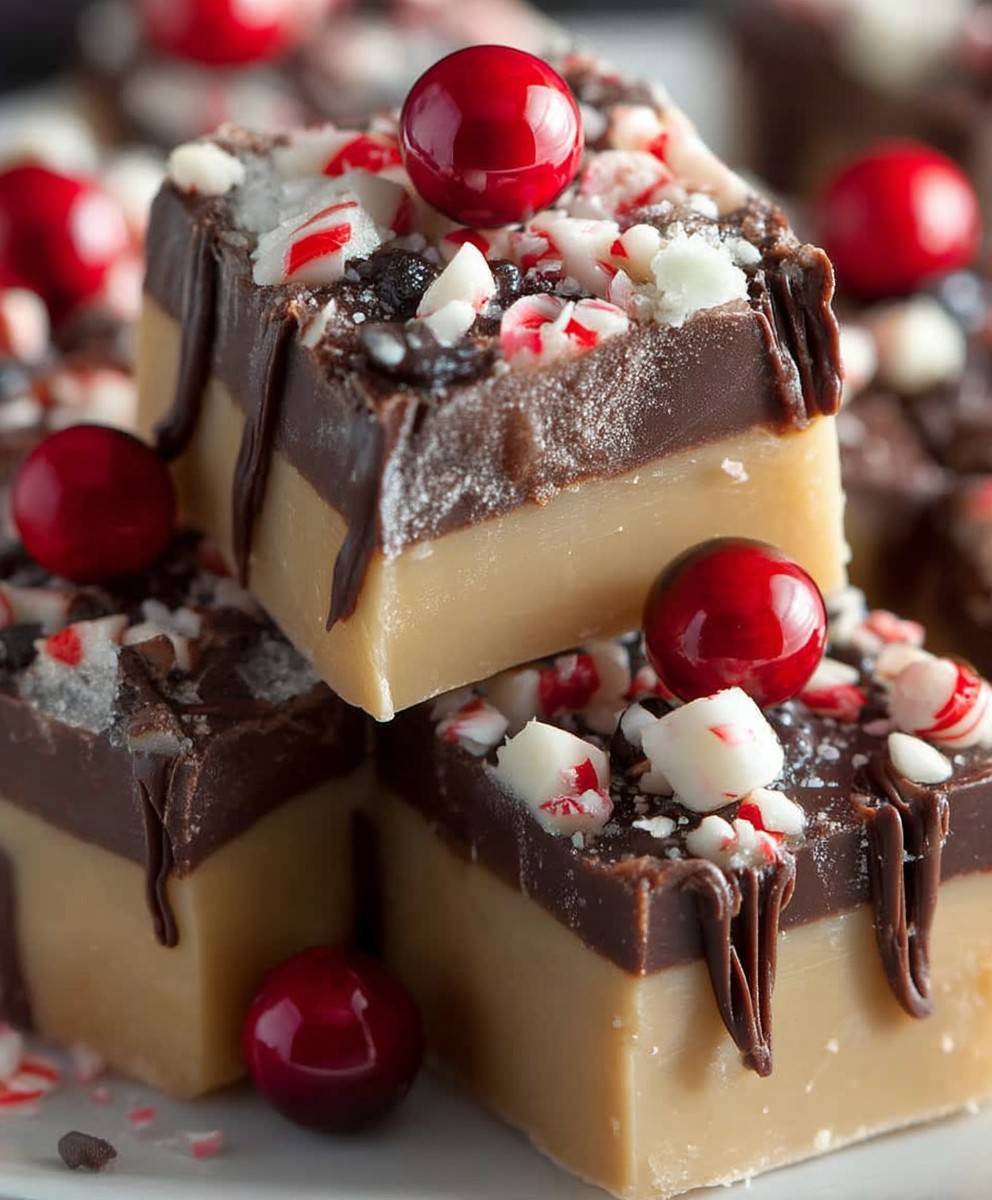 Peppermint Christmas Fudge