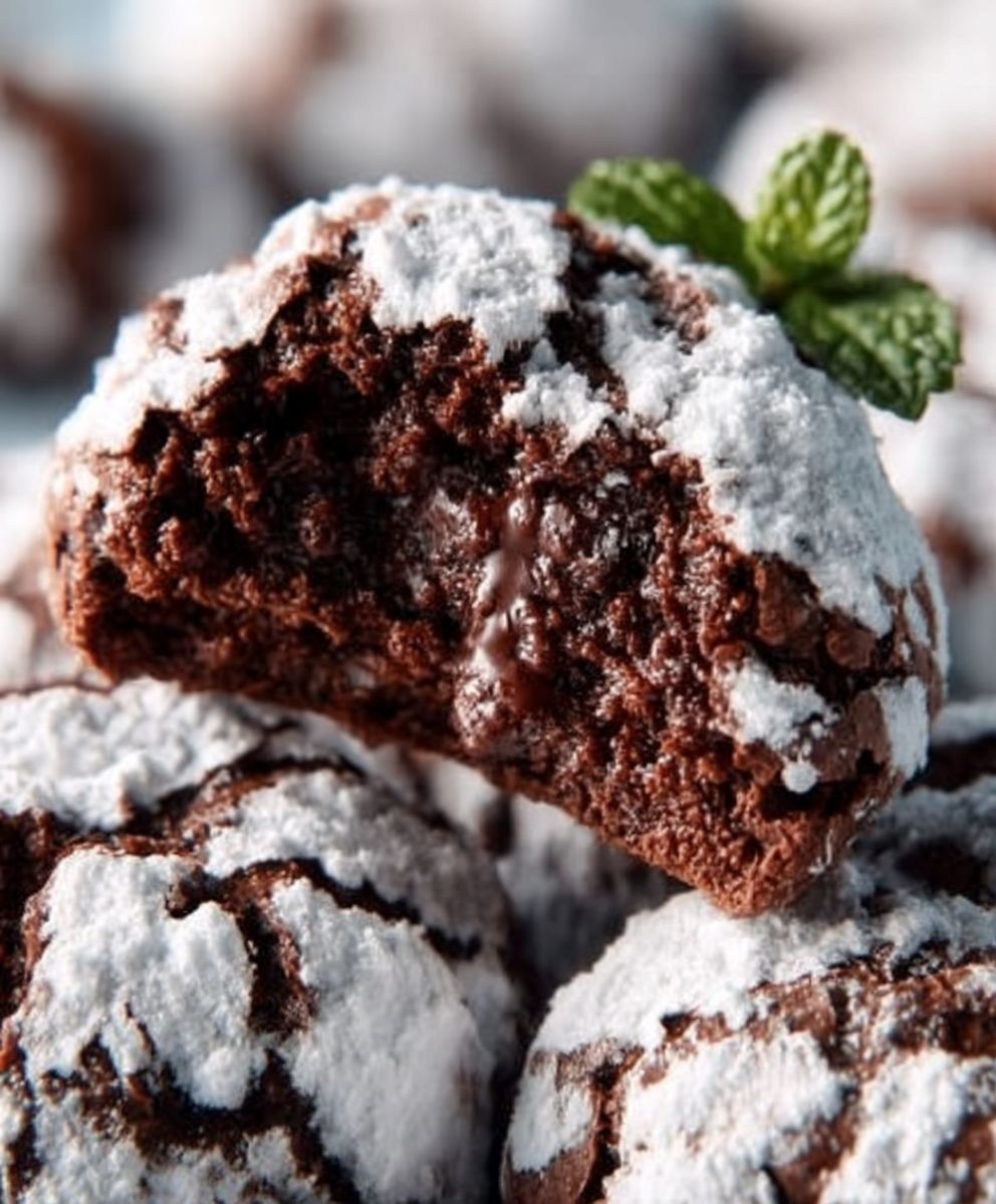 Fudgy powdered sugar dessert