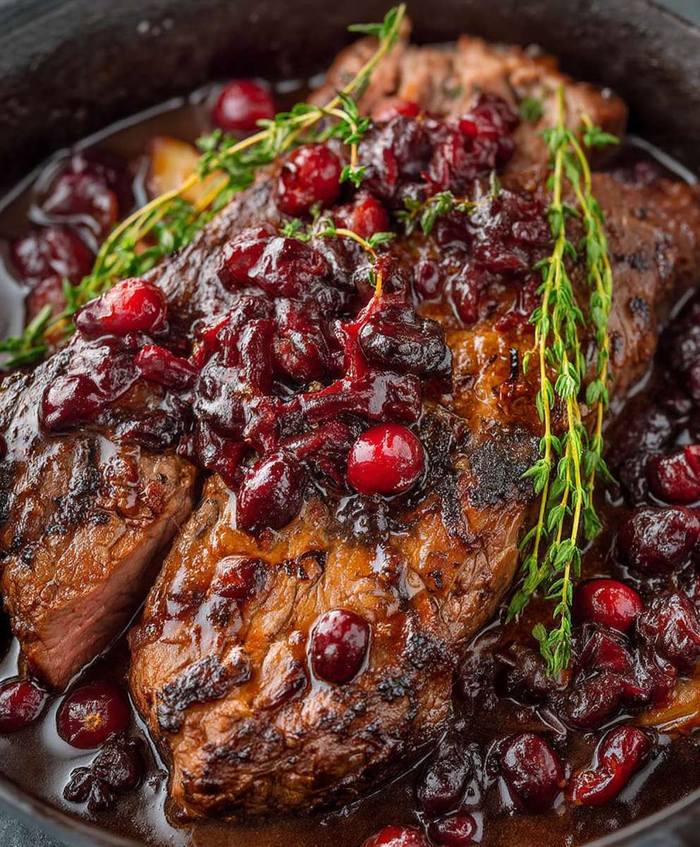 Cranberry Balsamic Roast Beef