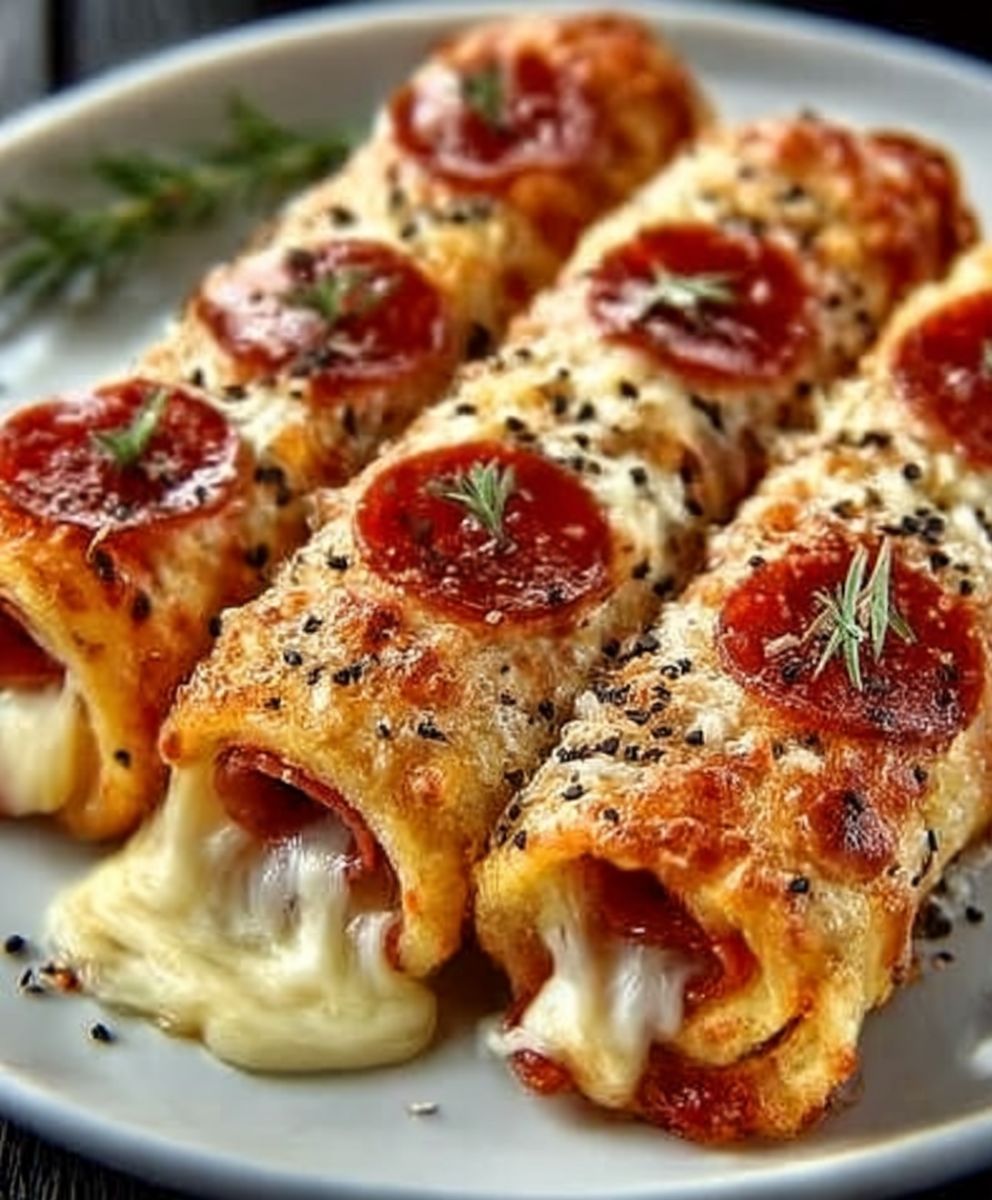 Cheesy Pepperoni Pizza Roll-Ups