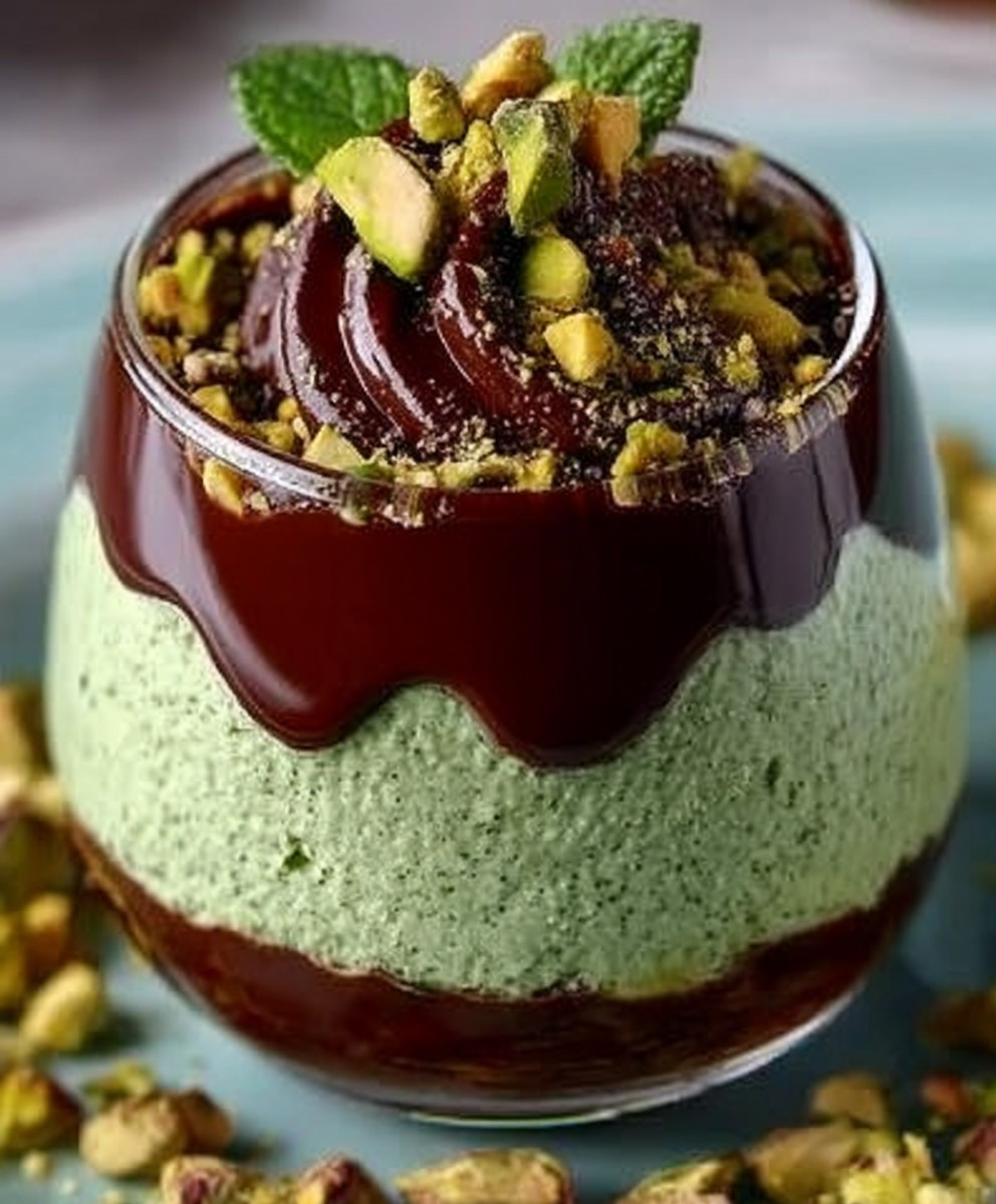 Pistachio Mousse Chocolate Ganache