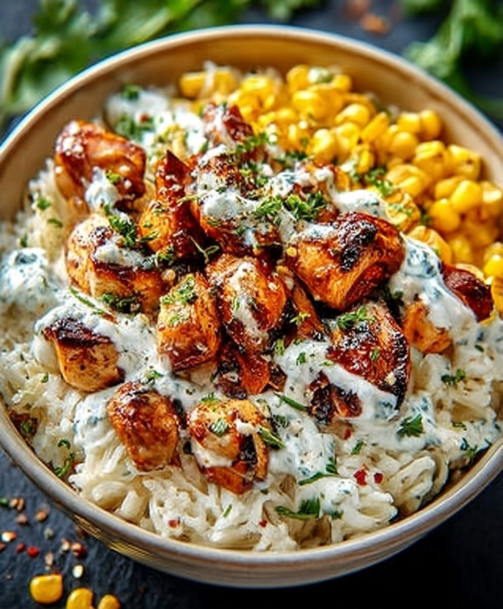 Street Corn Chicken Rice Bowl