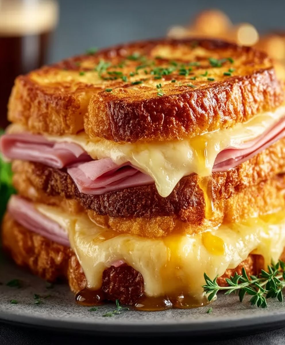 Air Fryer Ham Cheese Sandwich
