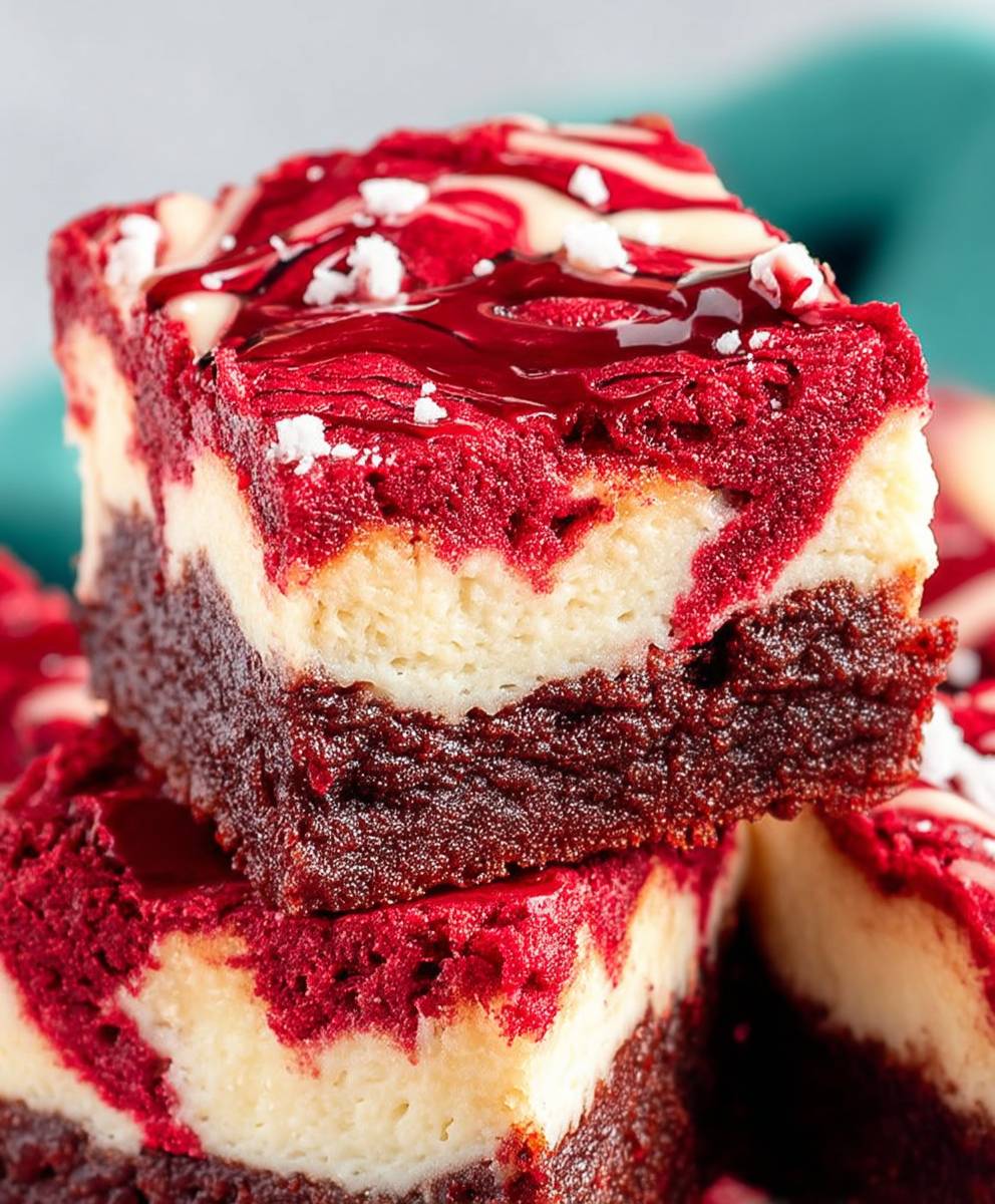 Red Velvet Cheesecake Brownies