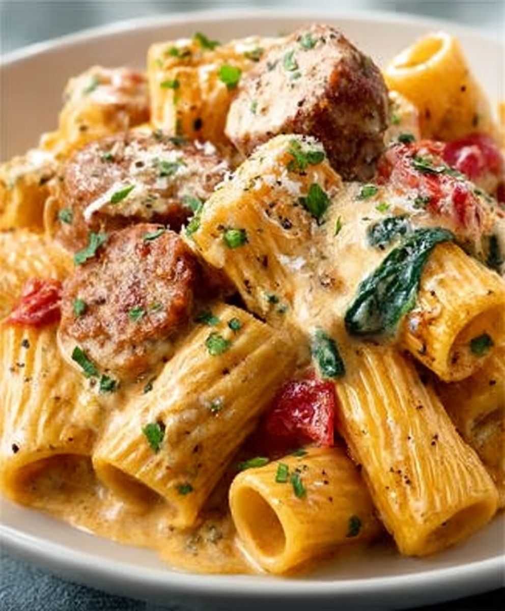 Creamy Sausage Rigatoni Dish