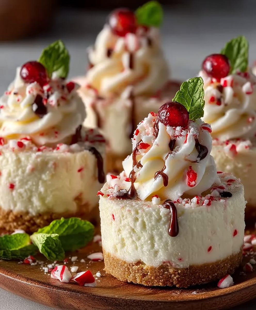 Peppermint Cheesecake Bites