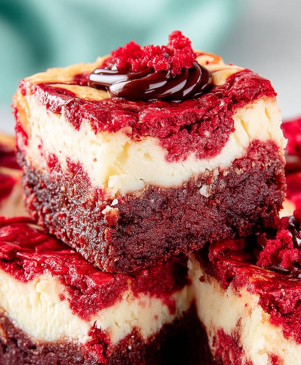Red Velvet Cheesecake Brownies