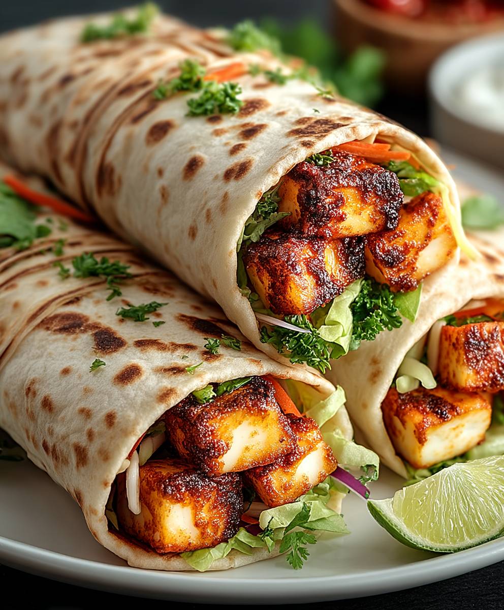 Sweet Chili Halloumi Wraps
