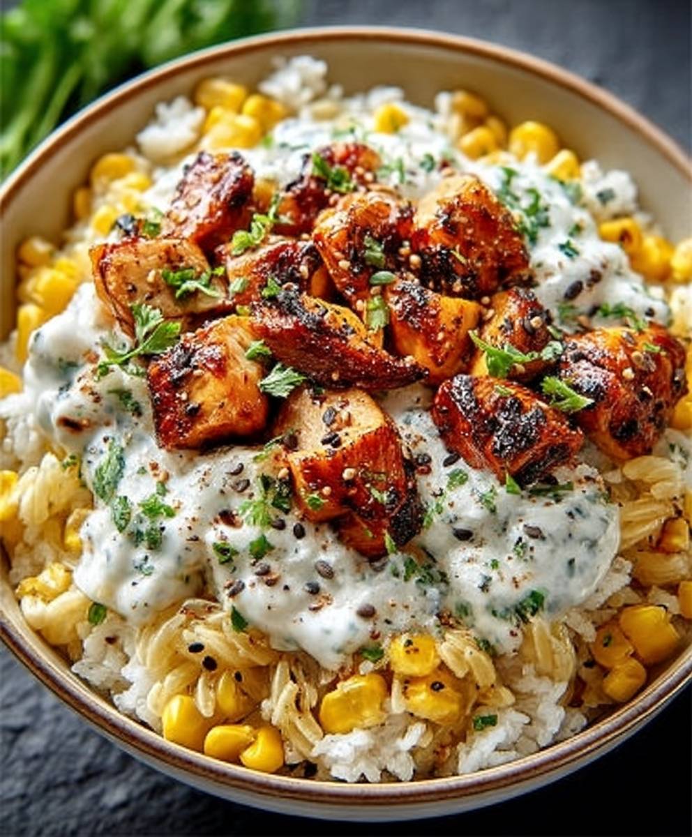 Street Corn Chicken Rice Bowl