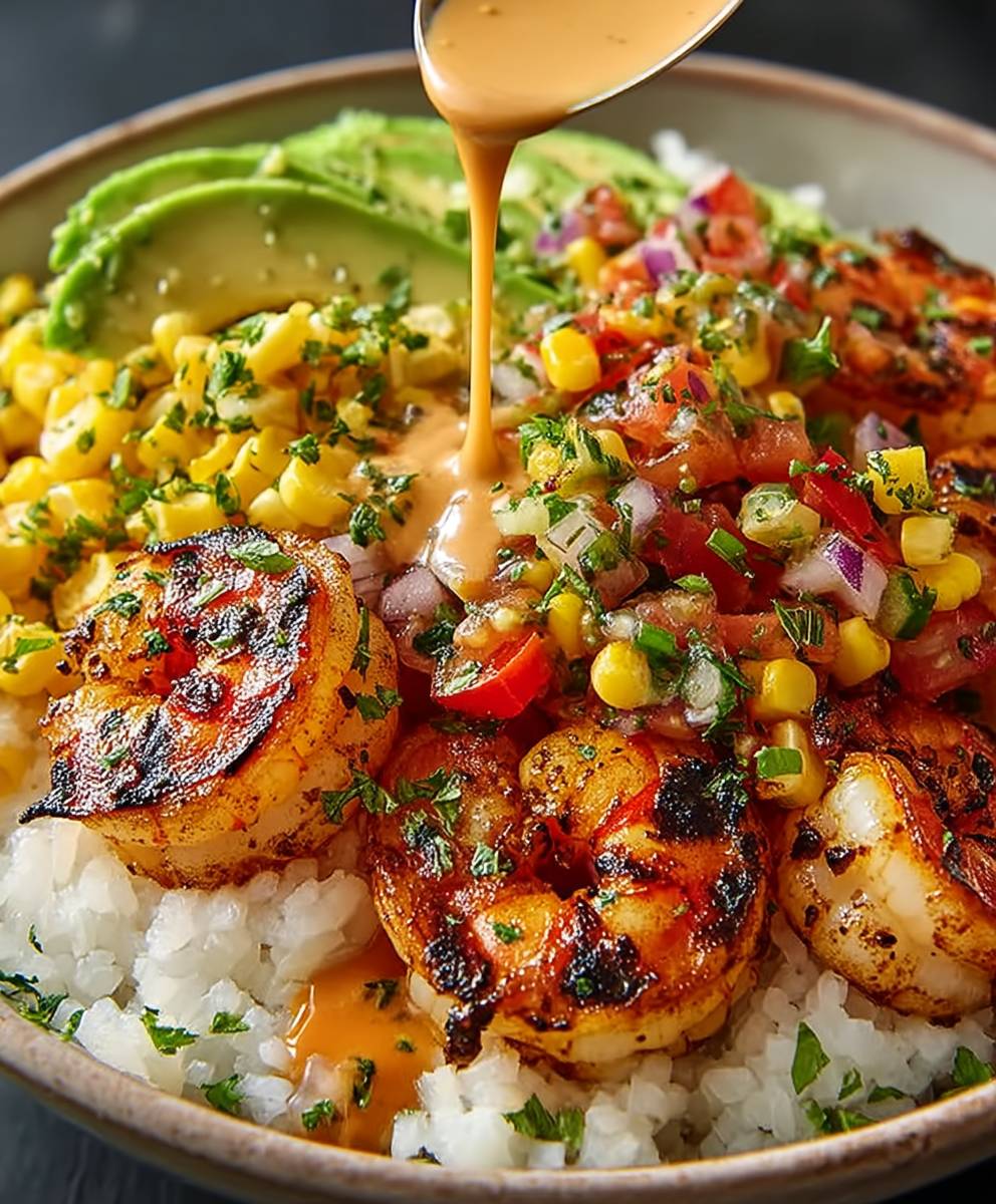 Healthy Grilled Shrimp Bowl