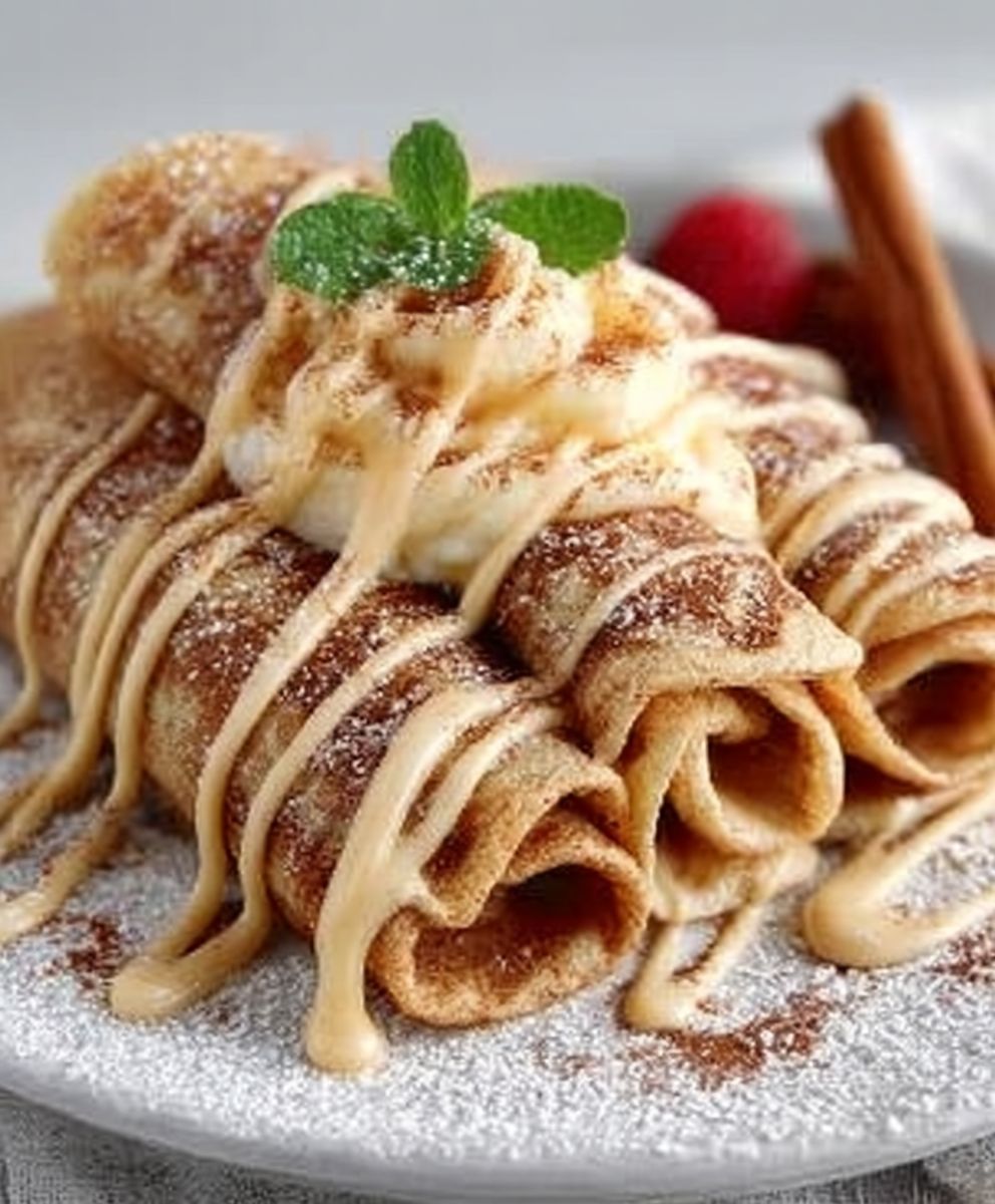 Cinnamon Roll Protein Crepes