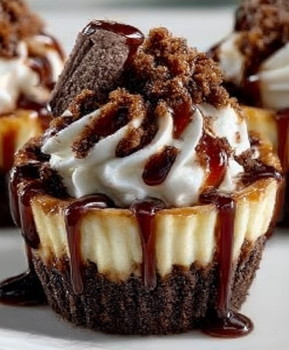 Loaded brownie cheesecake cups