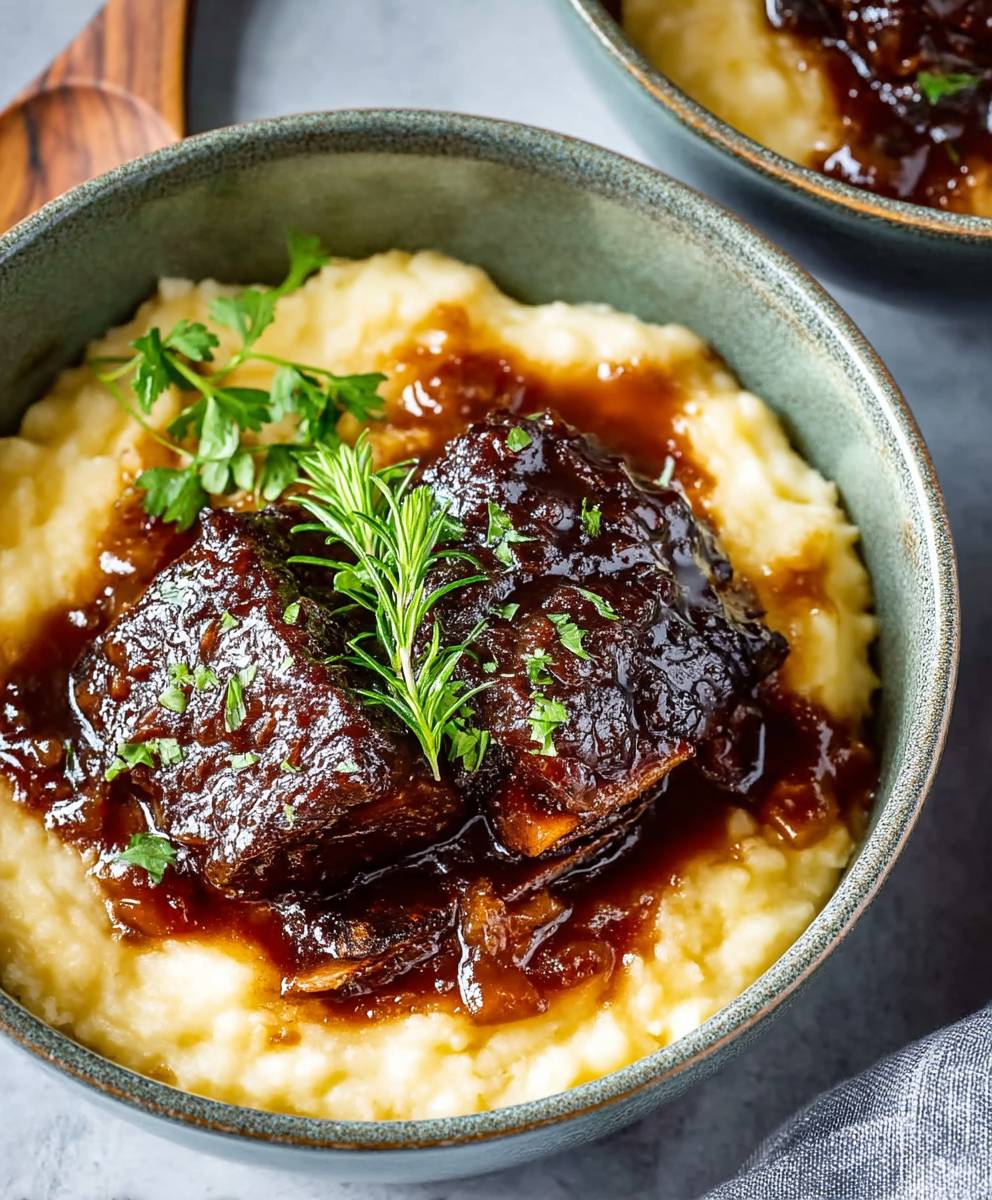 Cranberry Juice With Vinegar Braised Short Ribs in Dutch Oven – Tender Comfort Food Recipe image 2