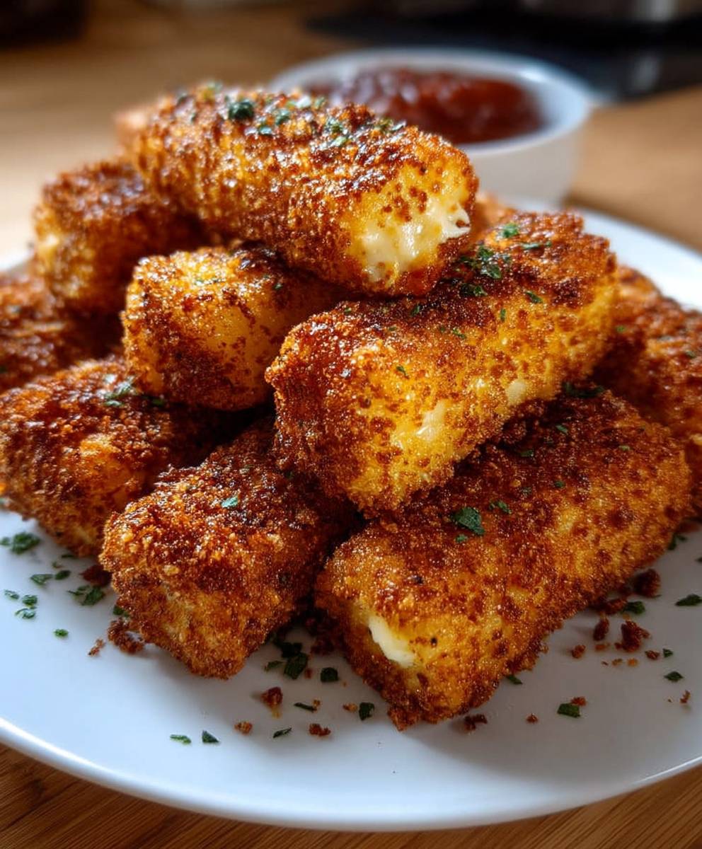 Crispy Air Fryer Mozzarella Sticks | Easy Cheesy Appetizer image 2