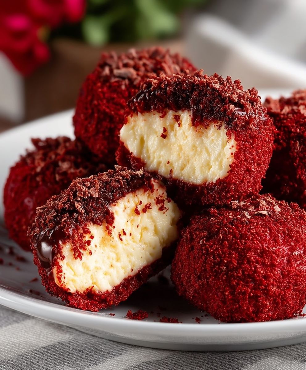 Red Velvet Cheesecake Bites | Mini Creamy Dessert Treat image 2