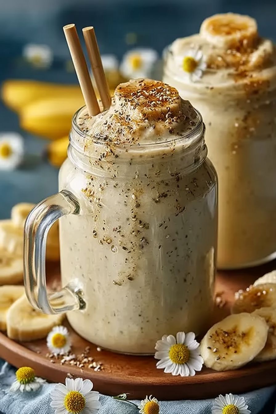 Banana Chamomile Tea Smoothie | Easy Calming Healthy Drink Recipe image 2
