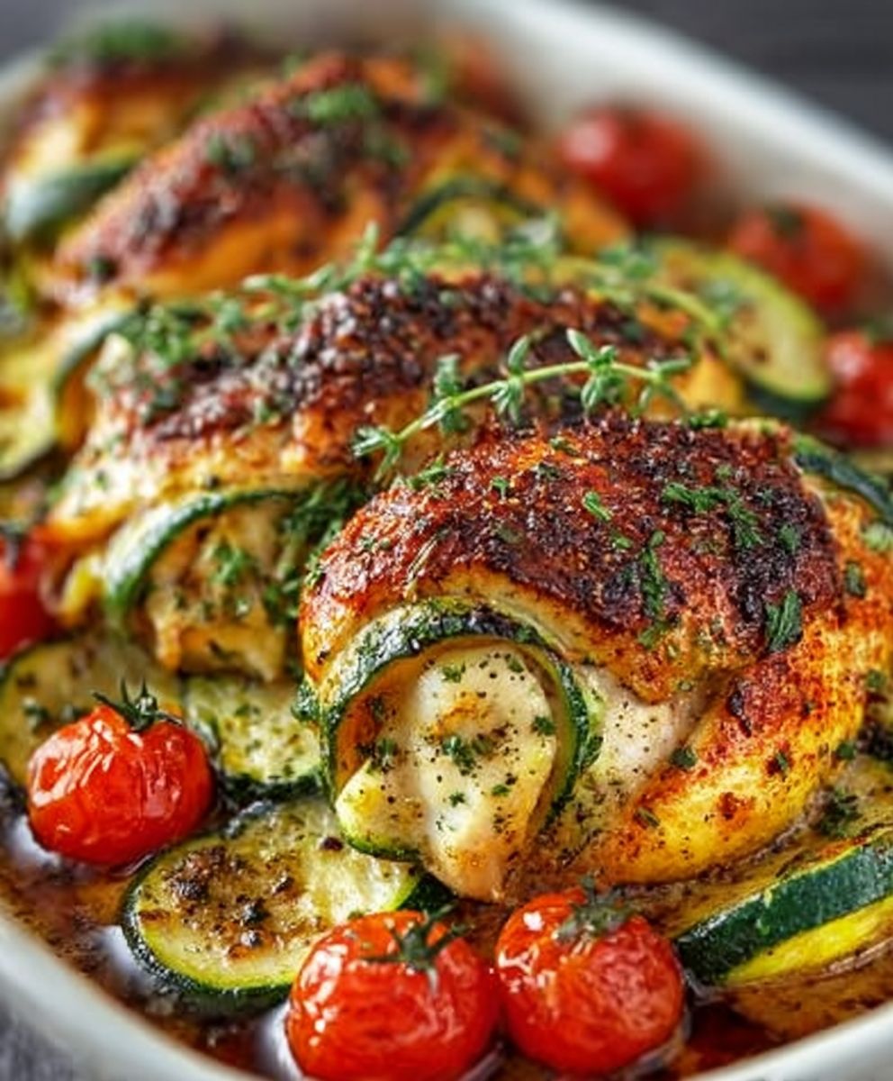 High Protein Chicken Zucchini Bake | Easy Low Carb Healthy Dinner Recipe image 2