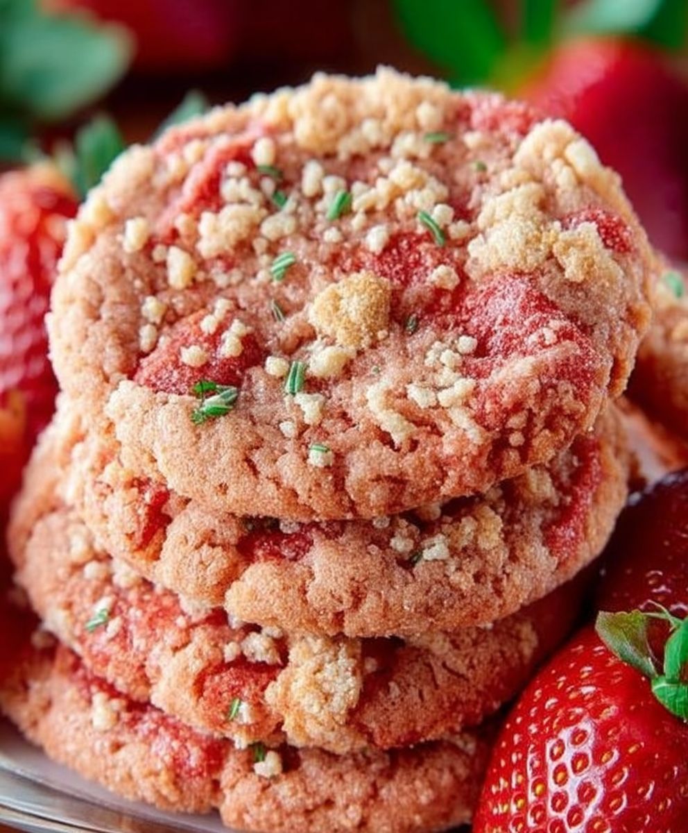 Strawberry Shortcake Crunch Cookies image 2
